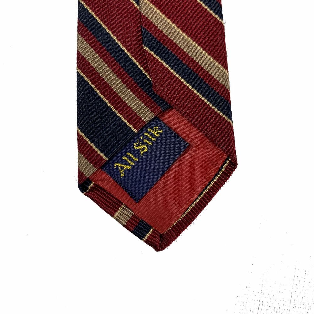 Bert Pulitzer Mens Stripe Vintage Silk Tie Business Formal Office Preppy - Picture 2 of 4